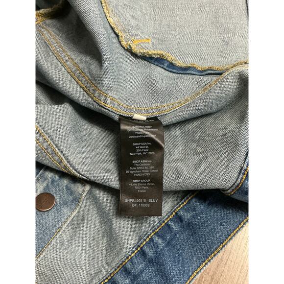 Sandro x Wrangler Washed Denim Jacket Vintage Blue Size M - Like New Condition - Picture 6 of 9